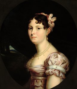 Porträtt av Katarina av Würtemberg (1783-1835) drottning av Westfalen, ca 1810